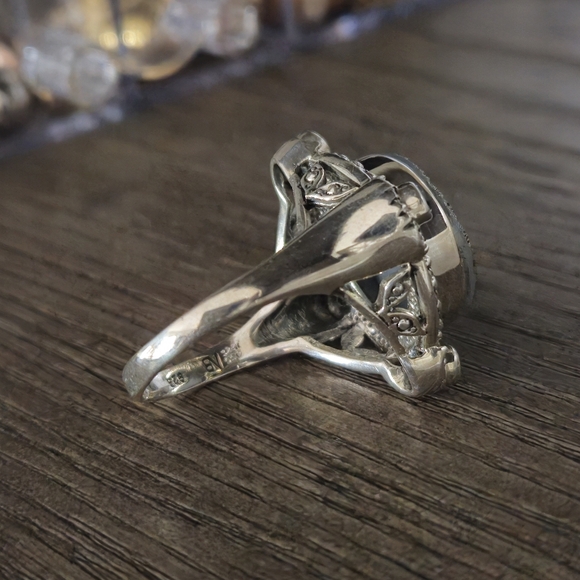 Nicky Butler RAJ LIMITED EDITION Druzy Quartz NB 925 Sterling Silver Ring Size 9 - Picture 15 of 16